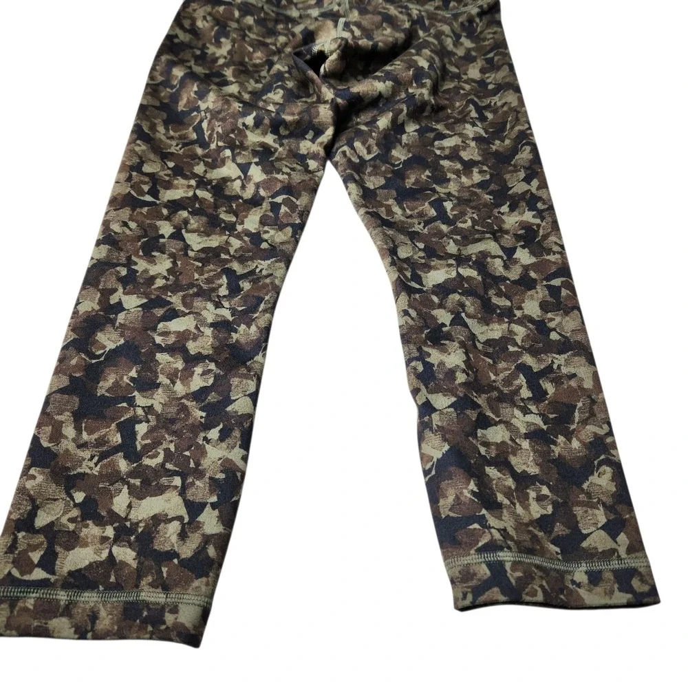 Lululemon Leggings Size 4 Womens WUnder Crop II Foldover Jungle Fatique Green - Picture 13 of 15